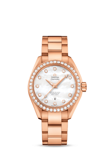 Omega Seamaster Aqua Terra 150M Master Co-Axial 34 Sedna Gold / Diamond / MOP / Bracelet